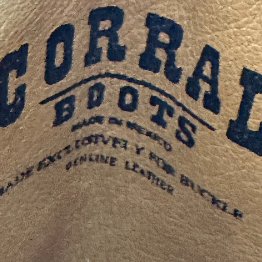 Corral Brown Heeled Boots with Embroidered Wings - Picture 13 of 16